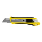 General-purpose Knife with Non-Slip Rubber grip, 18 mm blade and auto-lock